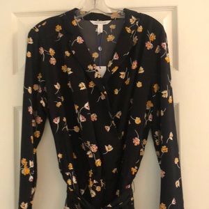 Black floral jumpsuit. Size L. NWT!